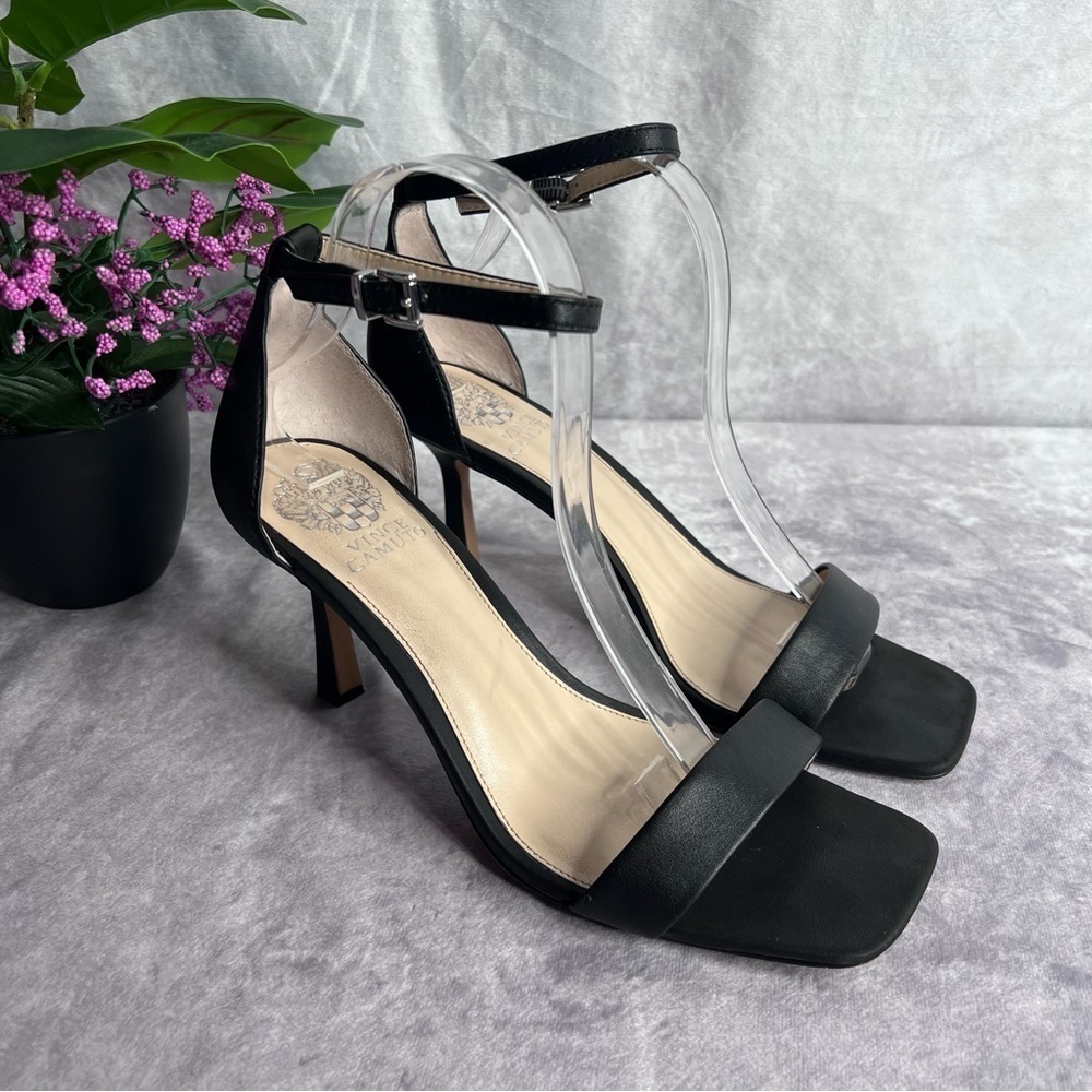 VINCE Camuto Enella Ankle Strap Sandal Black Size 9.5M